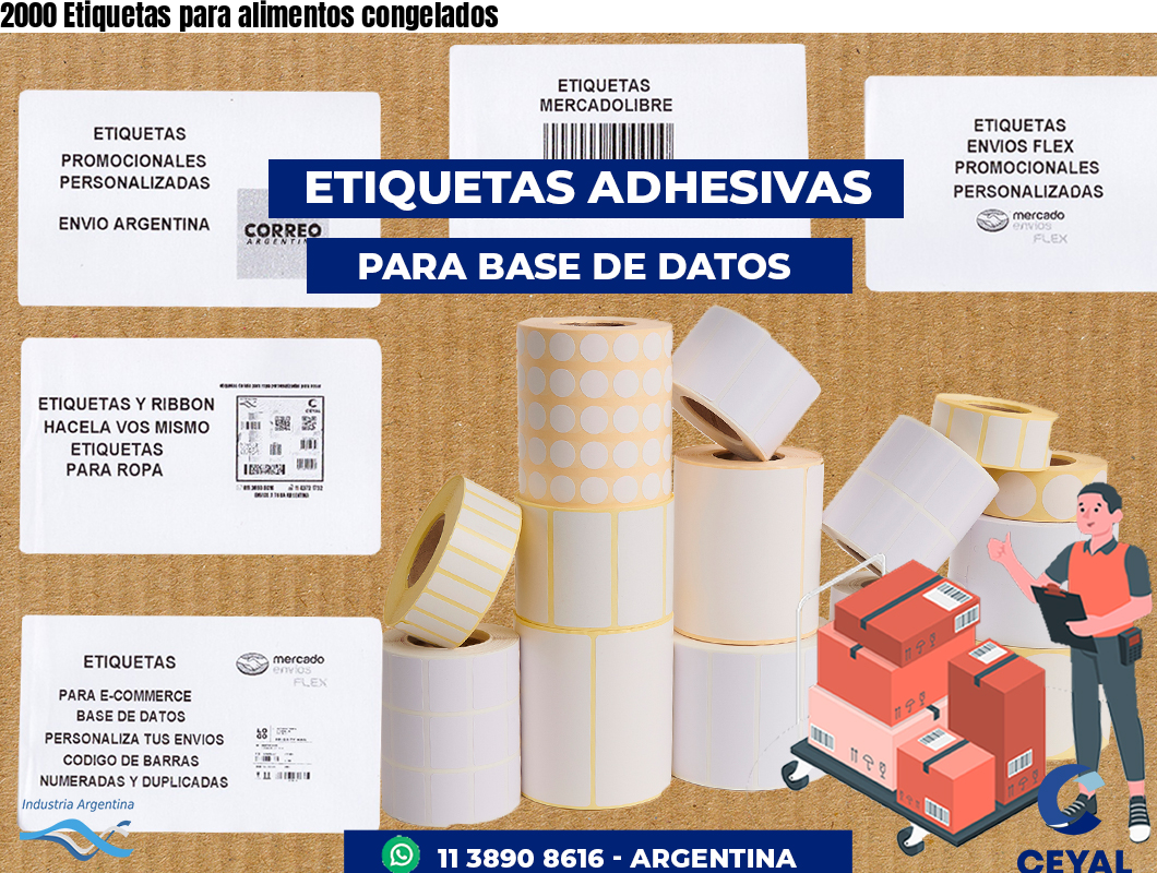 2000 Etiquetas para alimentos congelados