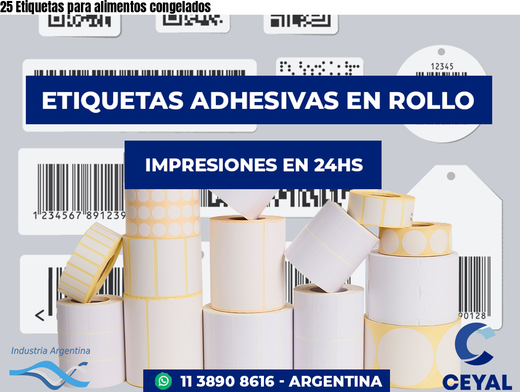 25 Etiquetas para alimentos congelados