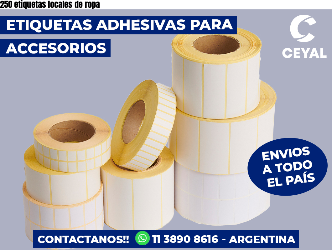 250 etiquetas locales de ropa