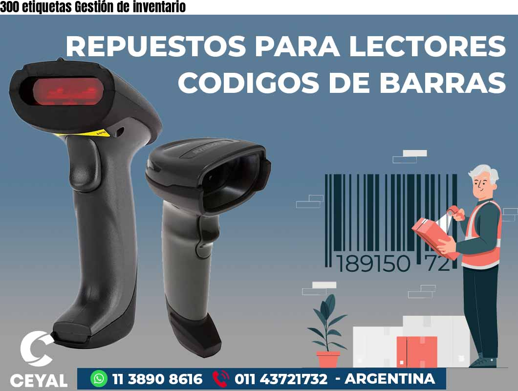 300 etiquetas Gestión de inventario