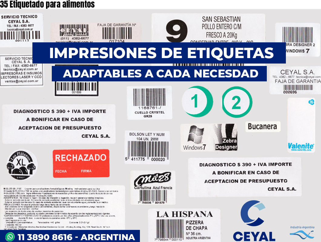 35 Etiquetado para alimentos