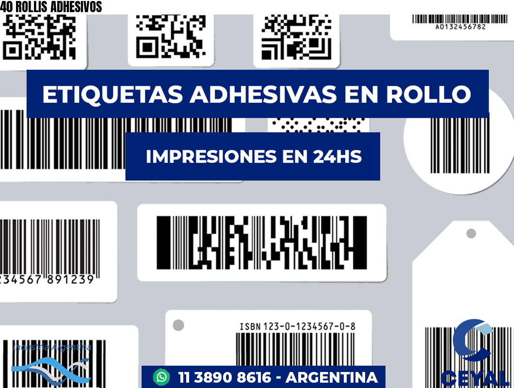 40 ROLLIS ADHESIVOS