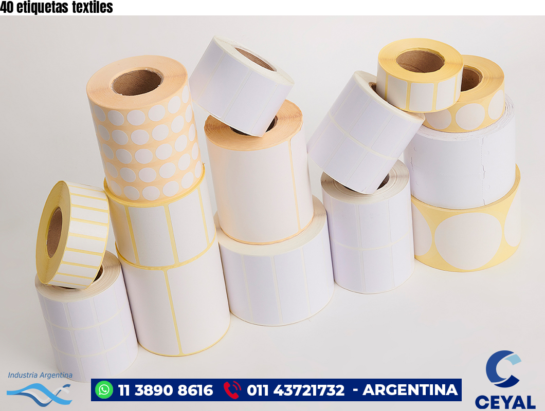 40 etiquetas textiles