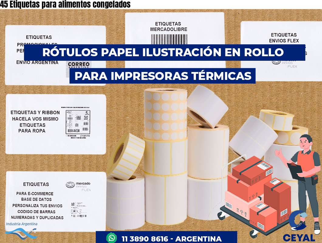 45 Etiquetas para alimentos congelados