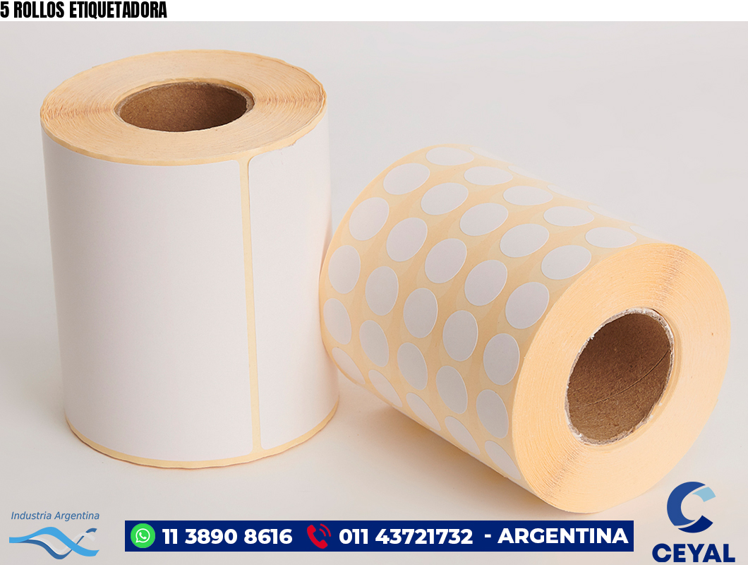 5 ROLLOS ETIQUETADORA