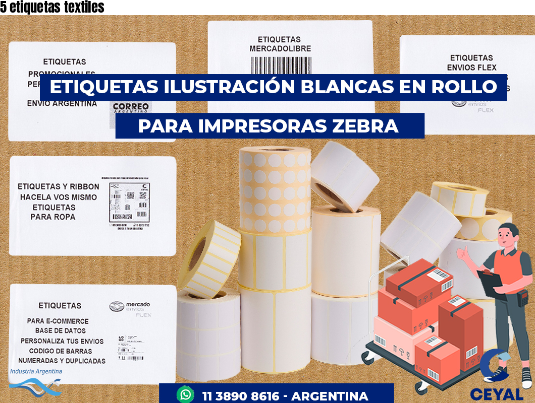 5 etiquetas textiles