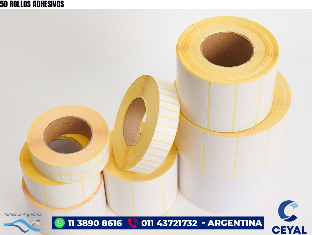 50 ROLLOS ADHESIVOS