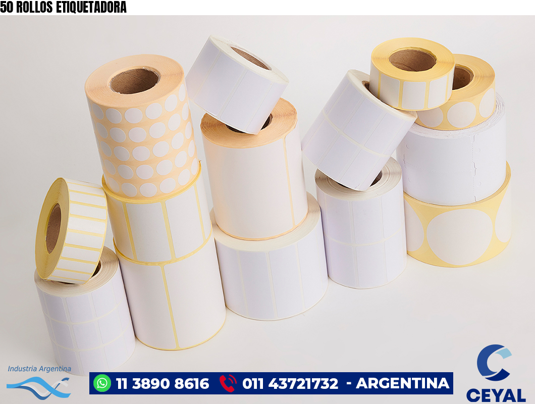 50 ROLLOS ETIQUETADORA