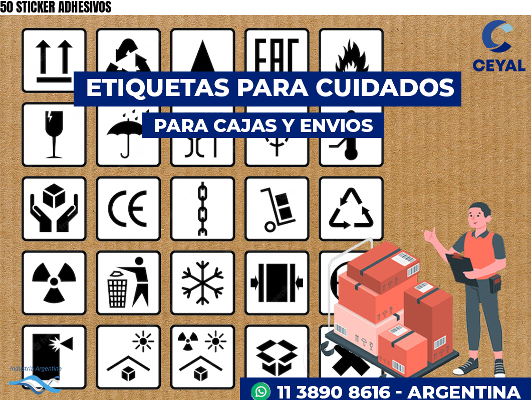 50 STICKER ADHESIVOS