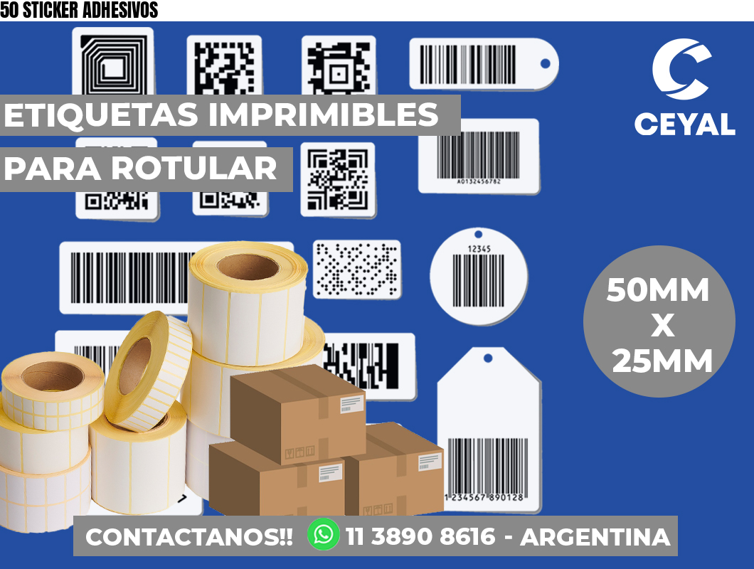 50 STICKER ADHESIVOS