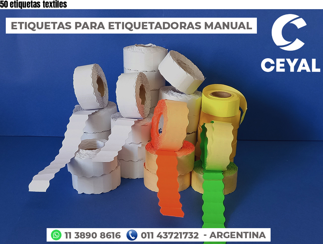 50 etiquetas textiles