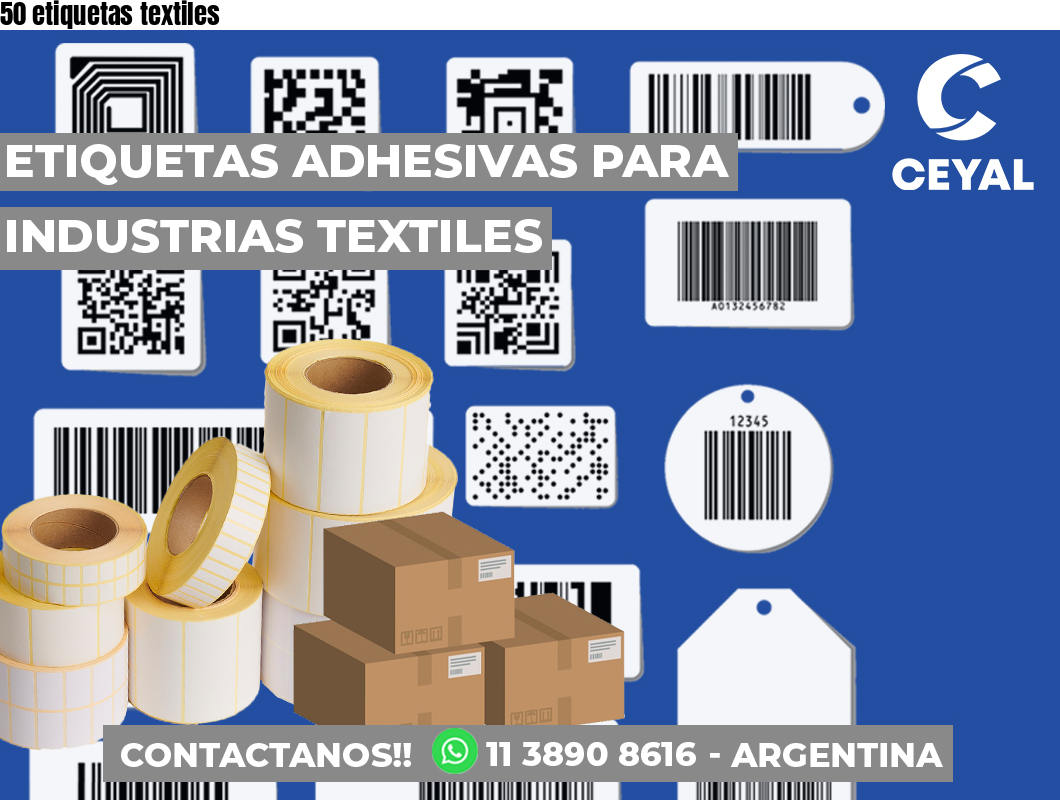 50 etiquetas textiles