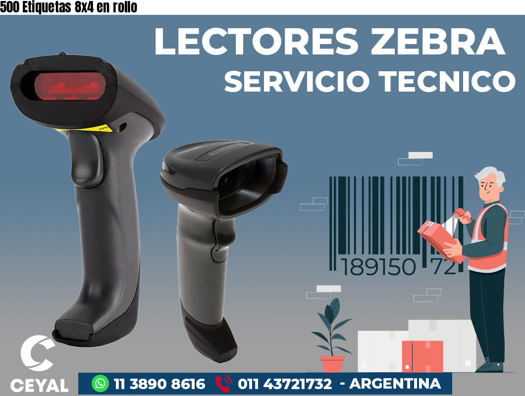 500 Etiquetas 8x4 en rollo