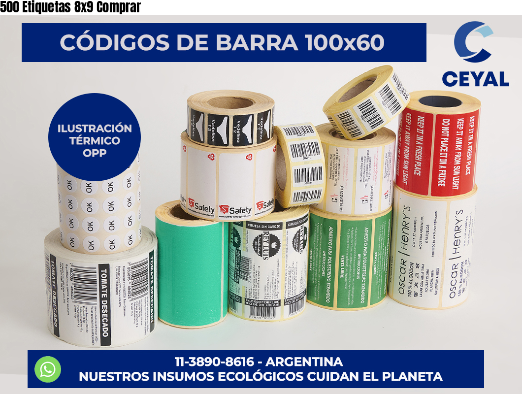 500 Etiquetas 8×9 Comprar