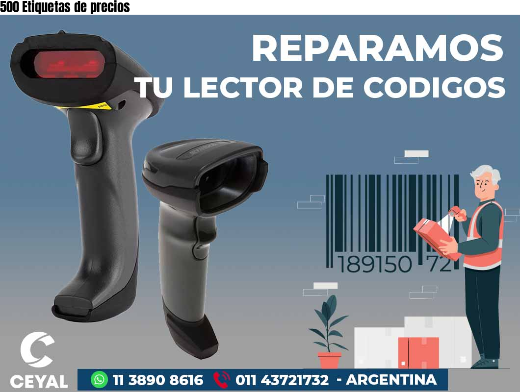 500 Etiquetas de precios