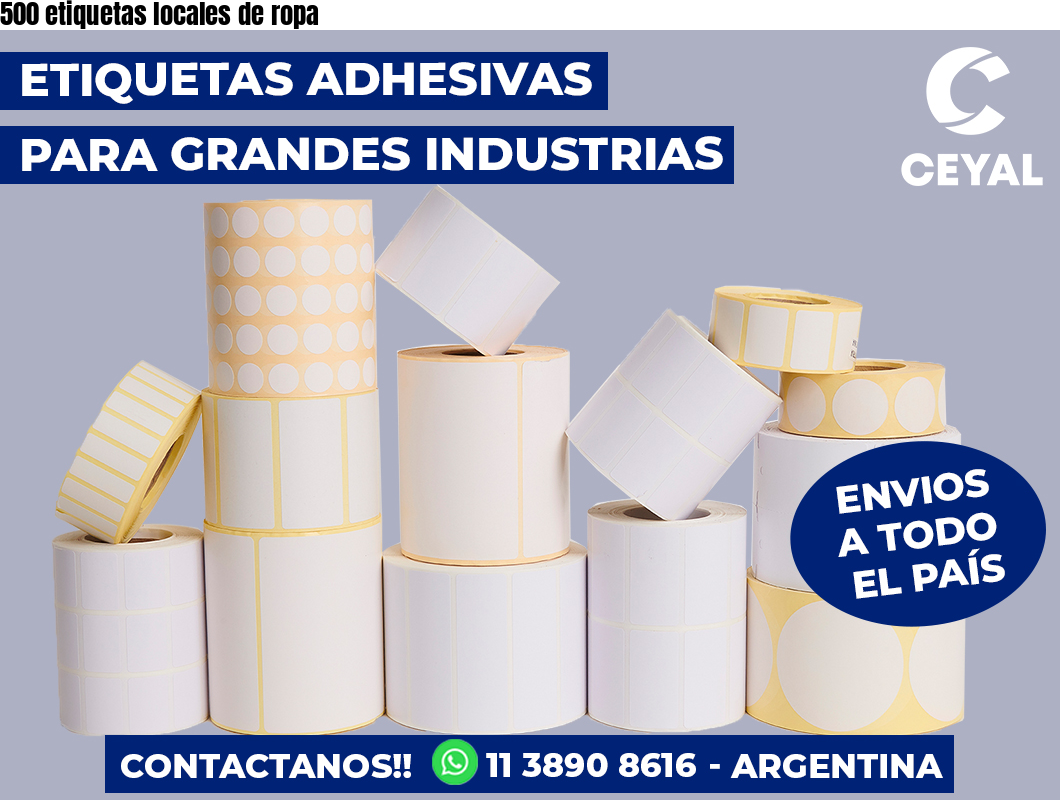 500 etiquetas locales de ropa
