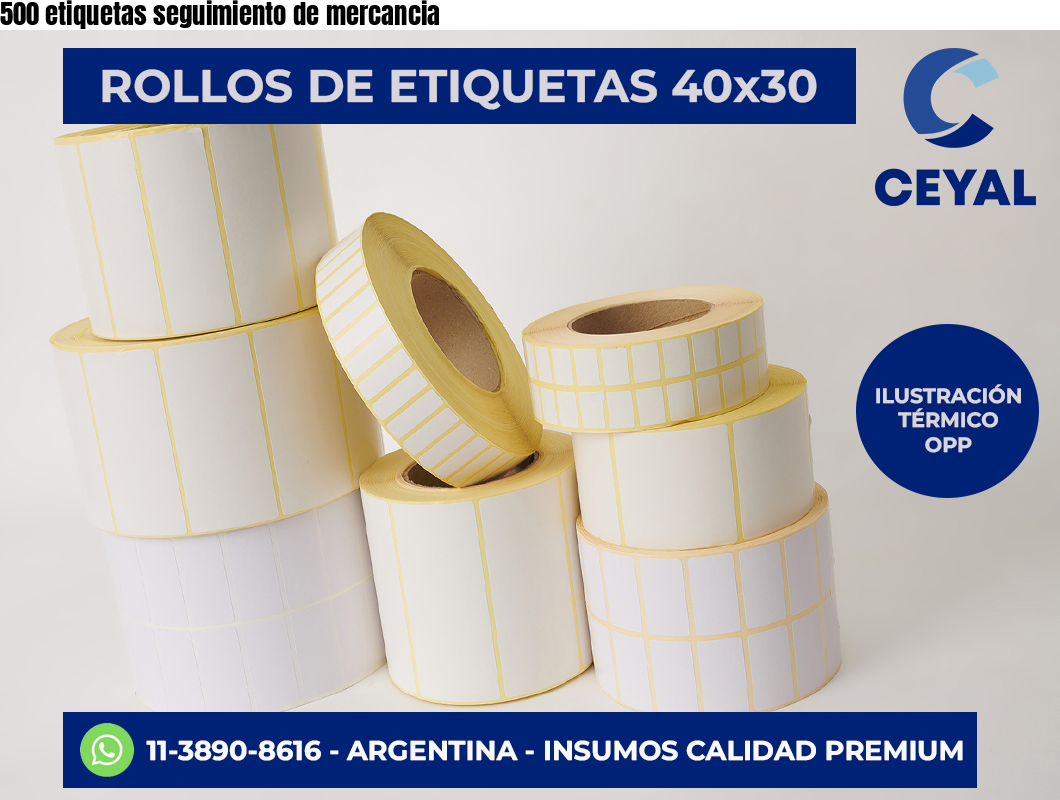 500 etiquetas seguimiento de mercancia