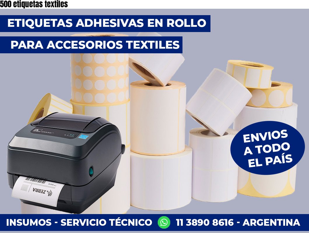 500 etiquetas textiles