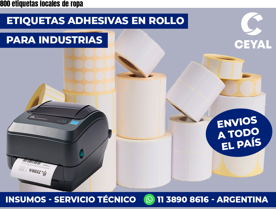 800 etiquetas locales de ropa