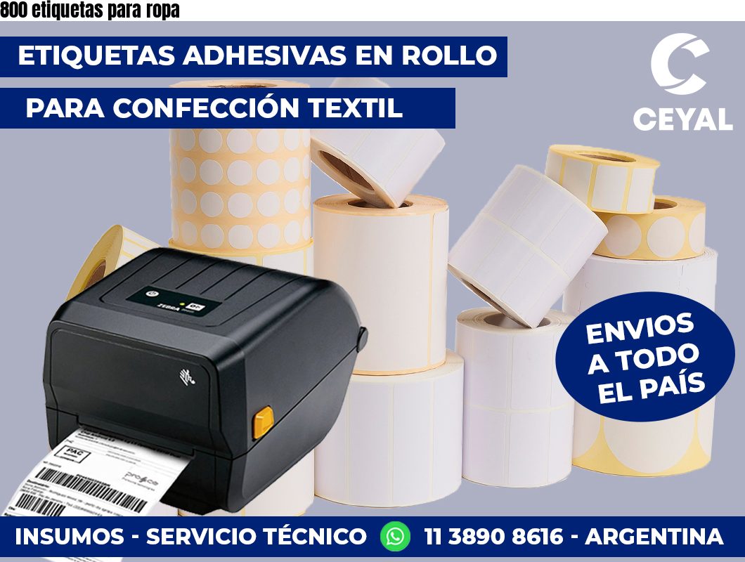 800 etiquetas para ropa