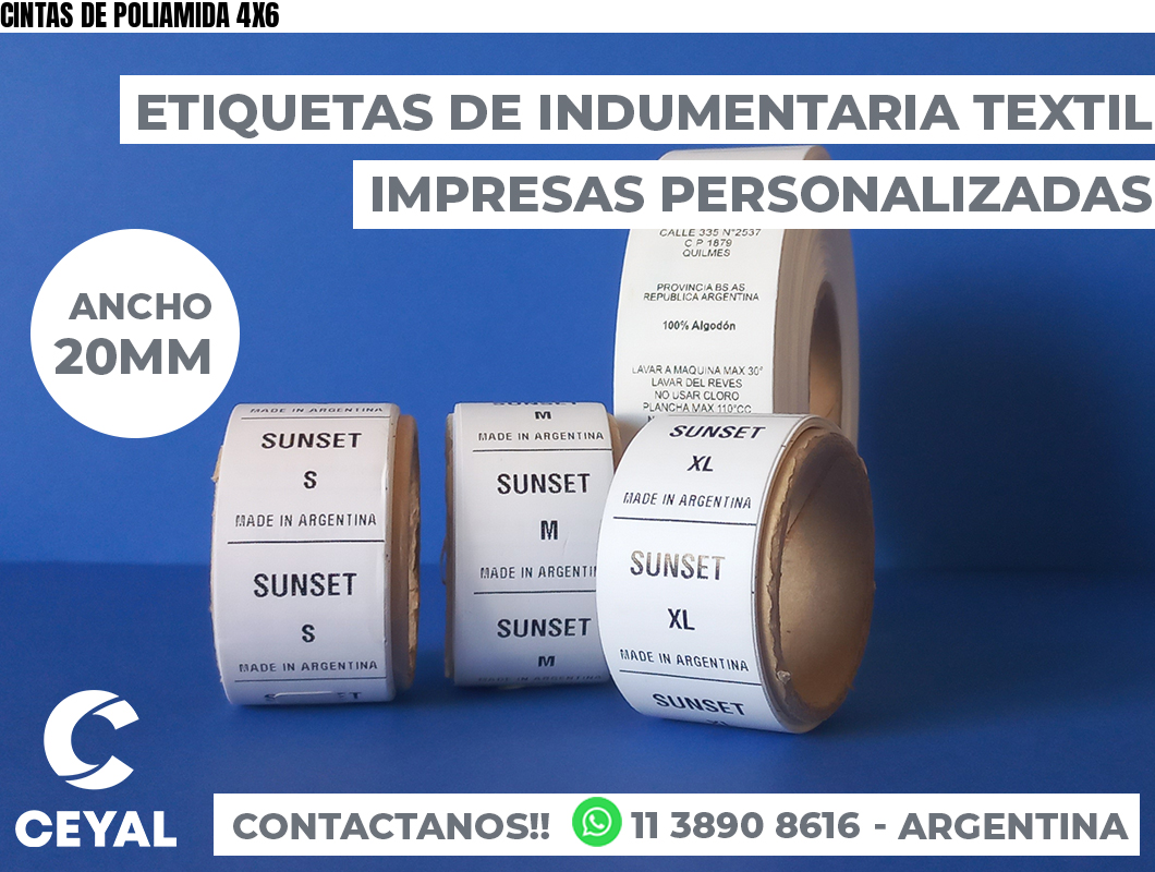 CINTAS DE POLIAMIDA 4X6