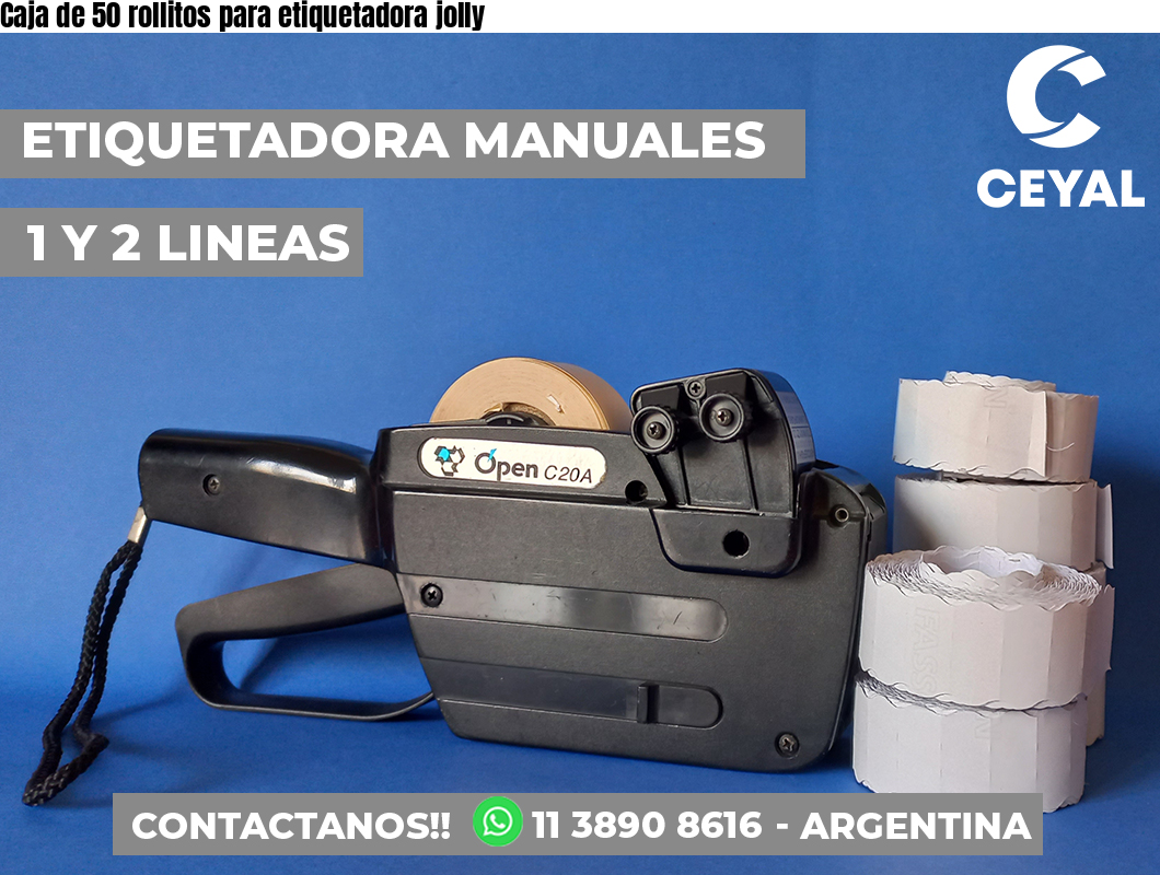 Caja de 50 rollitos para etiquetadora jolly