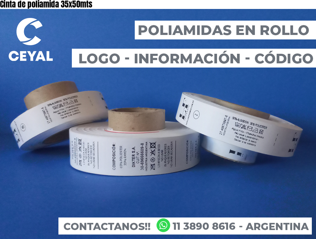 Cinta de poliamida 35x50mts