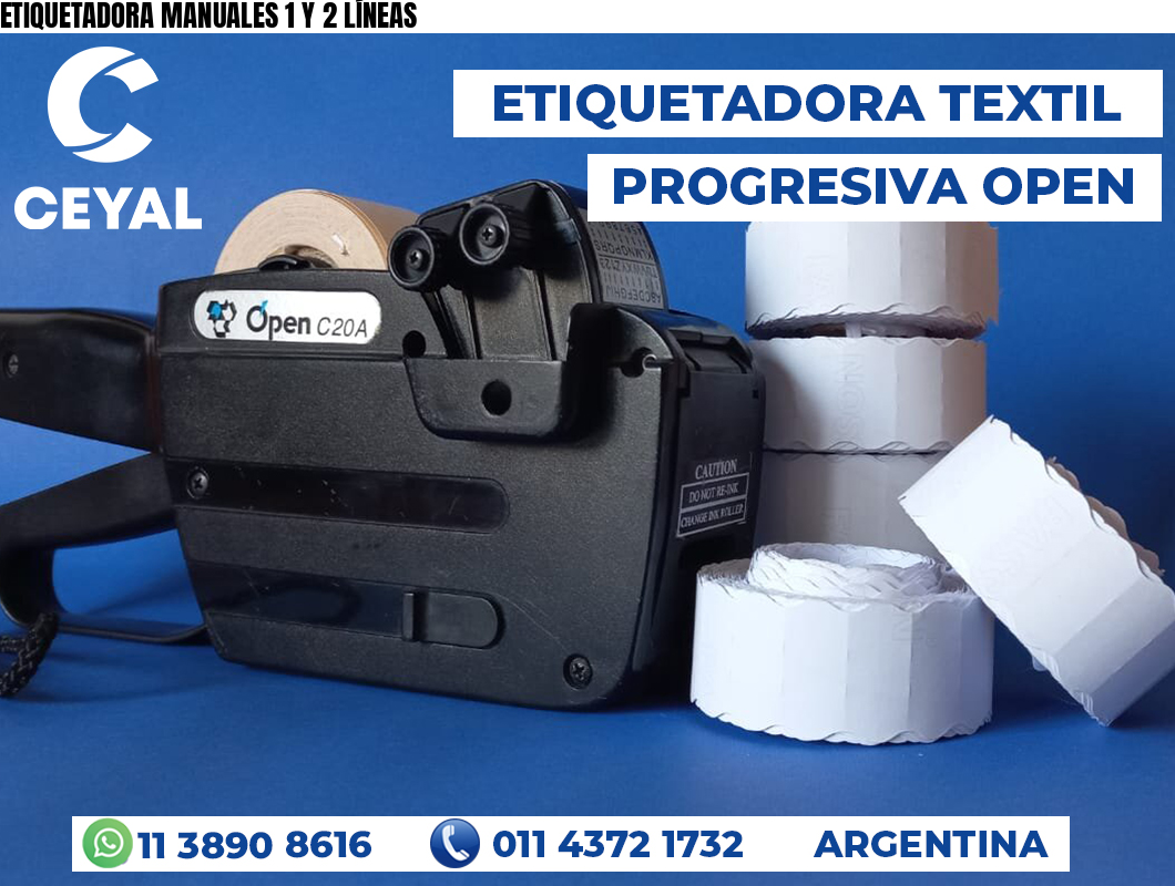 ETIQUETADORA MANUALES 1 Y 2 LÍNEAS