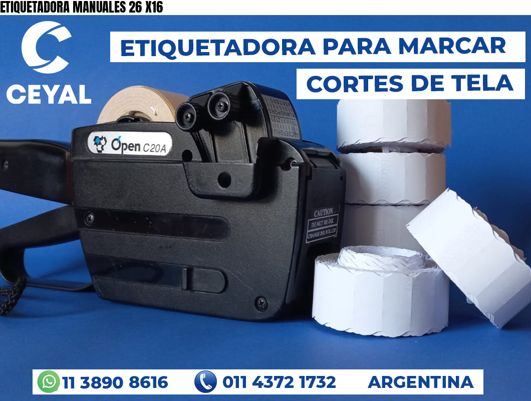 ETIQUETADORA MANUALES 26 X16
