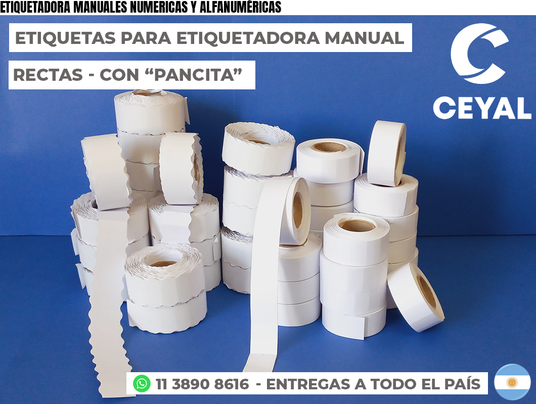 ETIQUETADORA MANUALES NUMERICAS Y ALFANUMÉRICAS