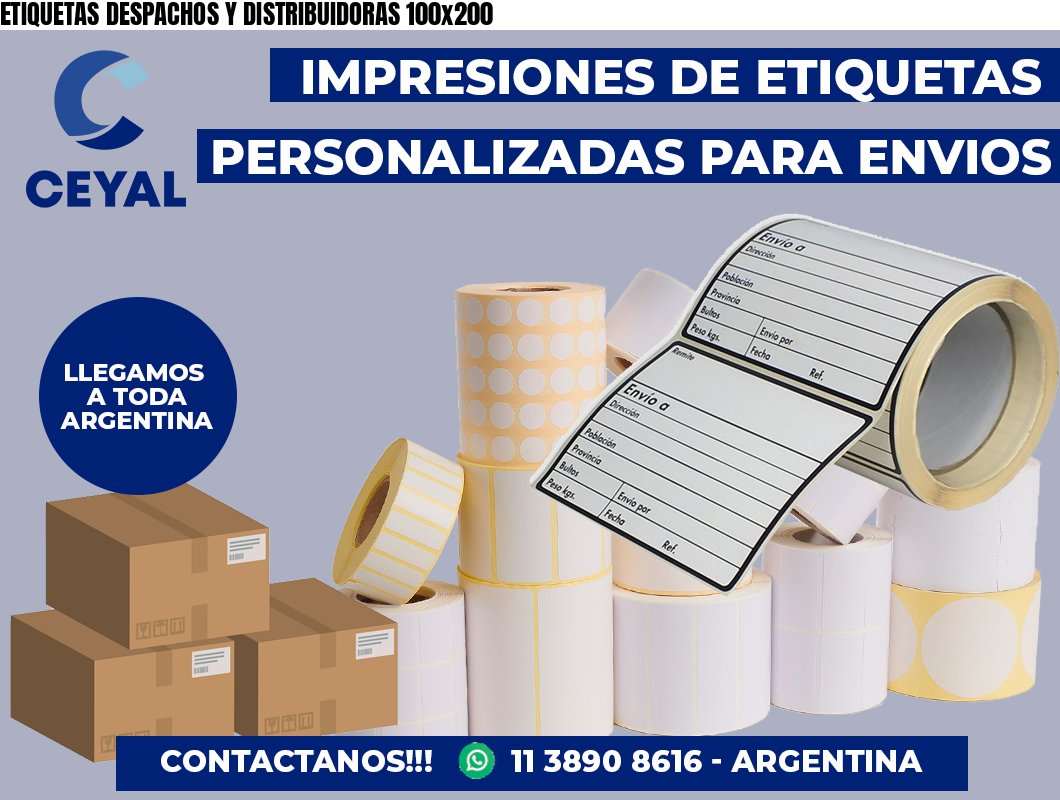 ETIQUETAS DESPACHOS Y DISTRIBUIDORAS 100×200