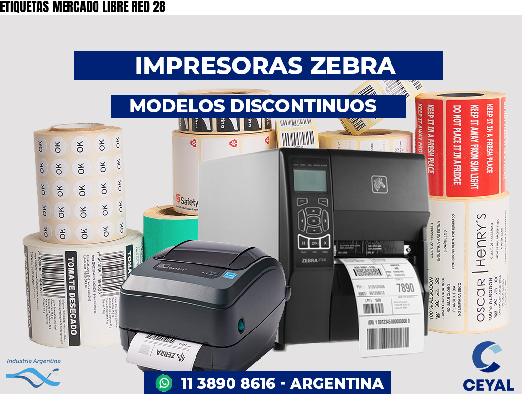 ETIQUETAS MERCADO LIBRE RED 28