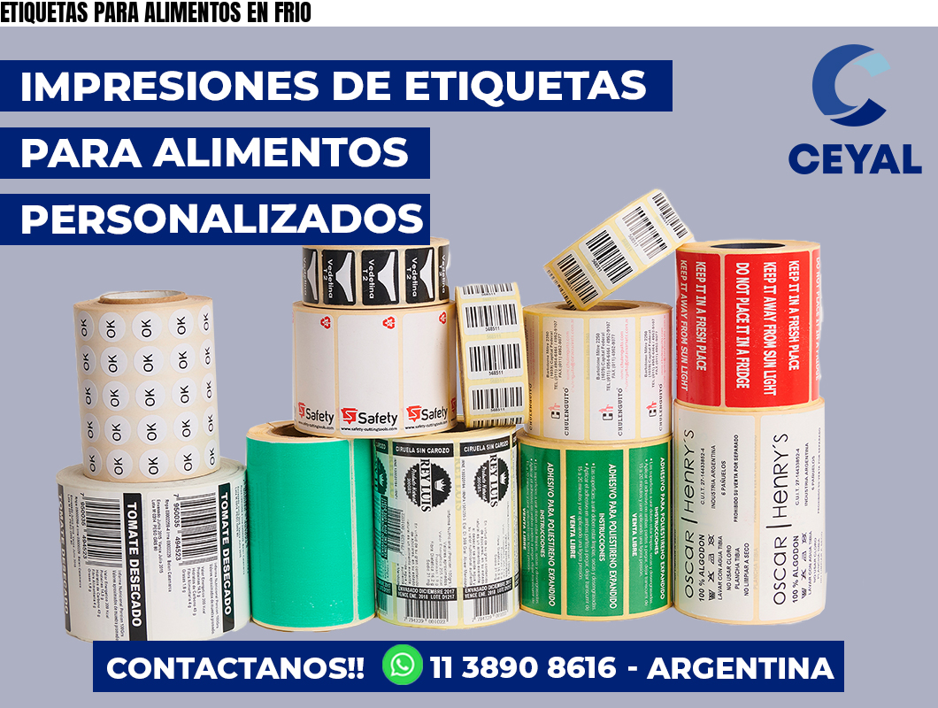 ETIQUETAS PARA ALIMENTOS EN FRIO