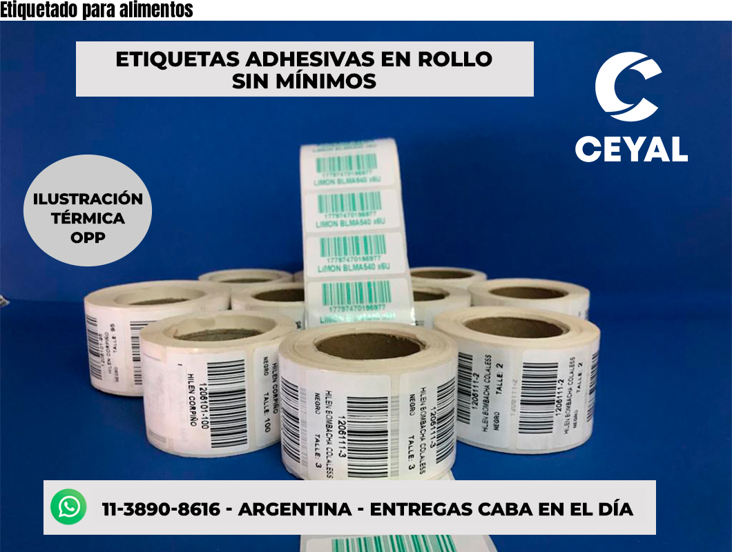 Etiquetado para alimentos