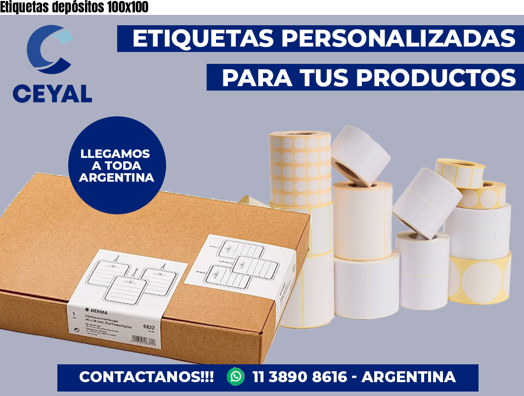 Etiquetas depósitos 100×100