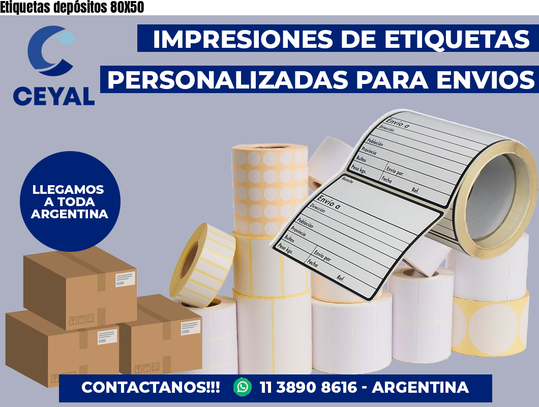 Etiquetas depósitos 80X50