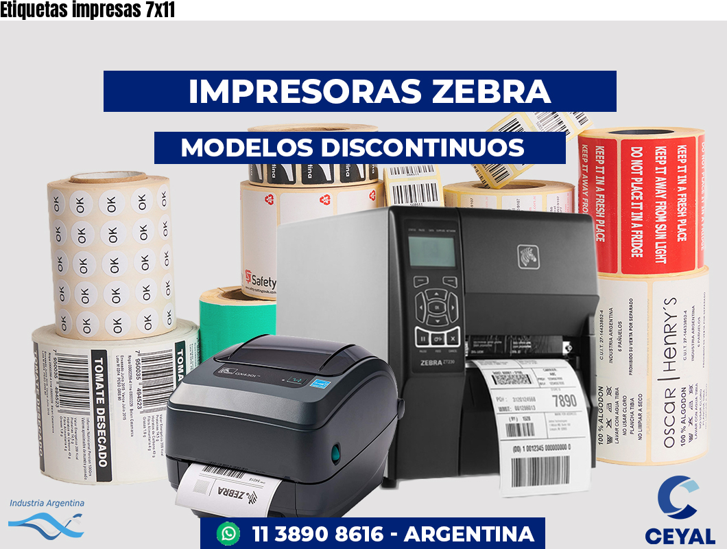 Etiquetas impresas 7x11