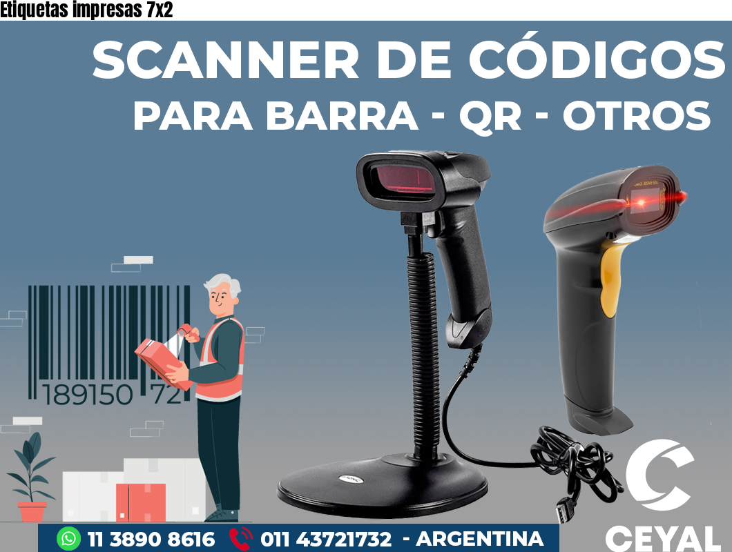 Etiquetas impresas 7x2