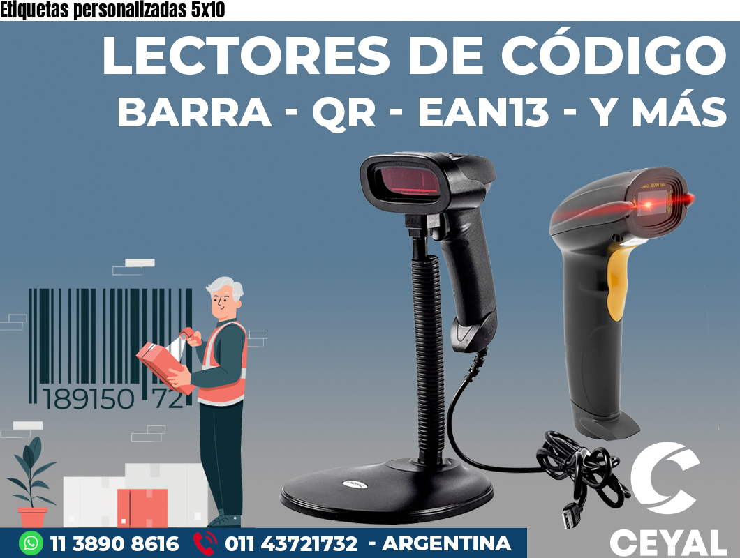 Etiquetas personalizadas 5x10