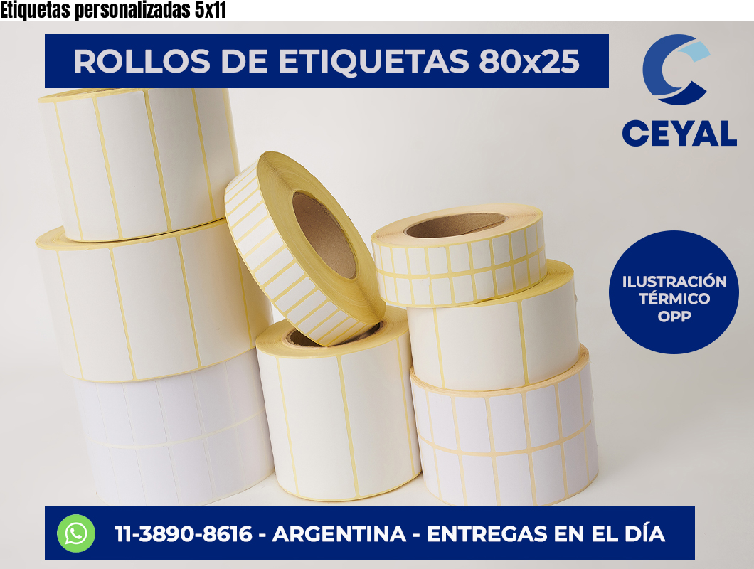 Etiquetas personalizadas 5×11