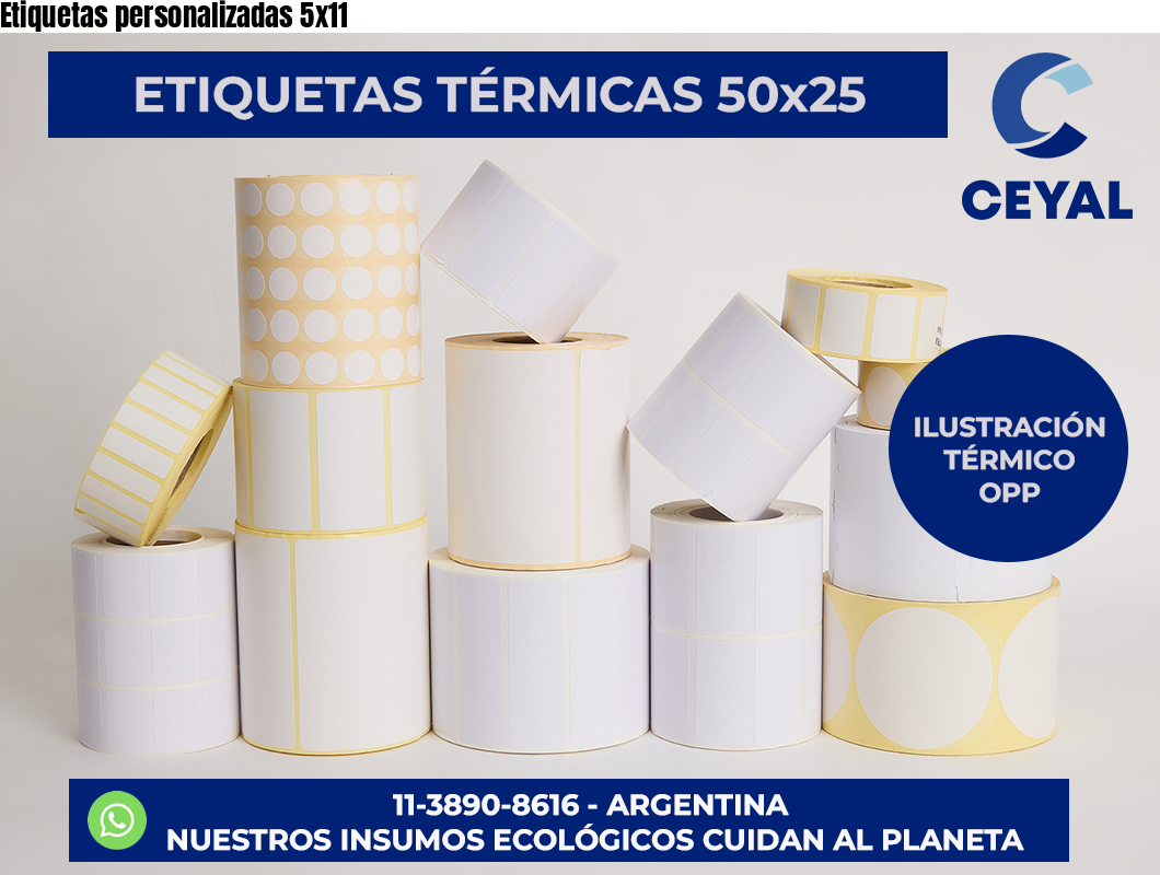 Etiquetas personalizadas 5×11