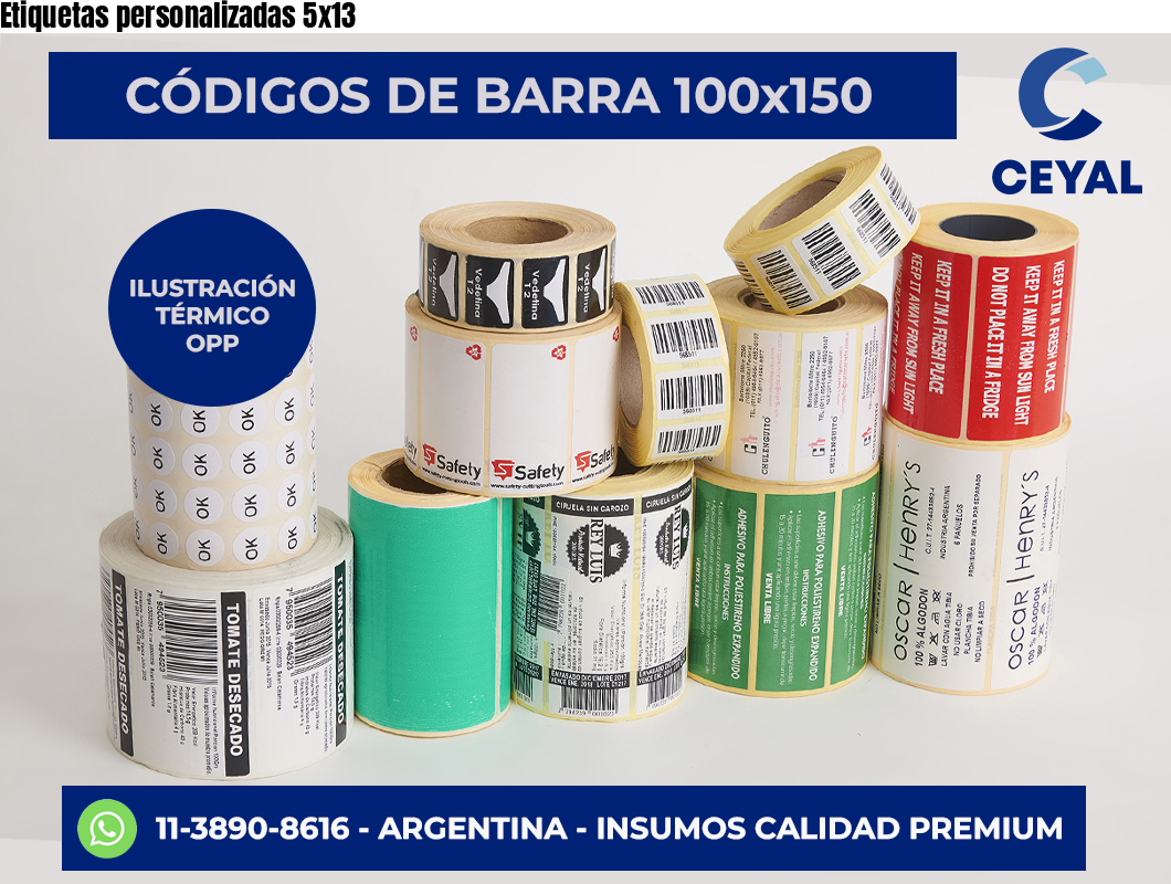 Etiquetas personalizadas 5×13