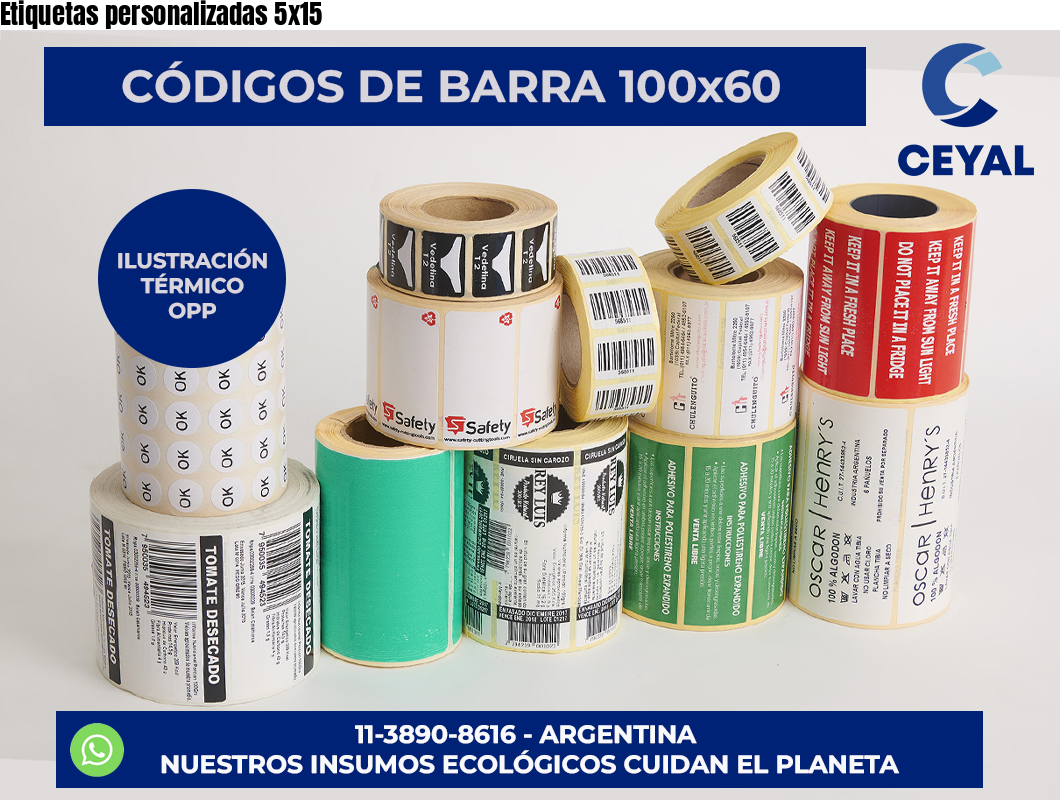 Etiquetas personalizadas 5×15