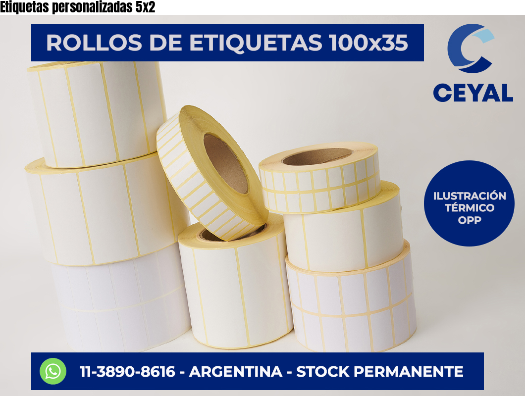 Etiquetas personalizadas 5×2