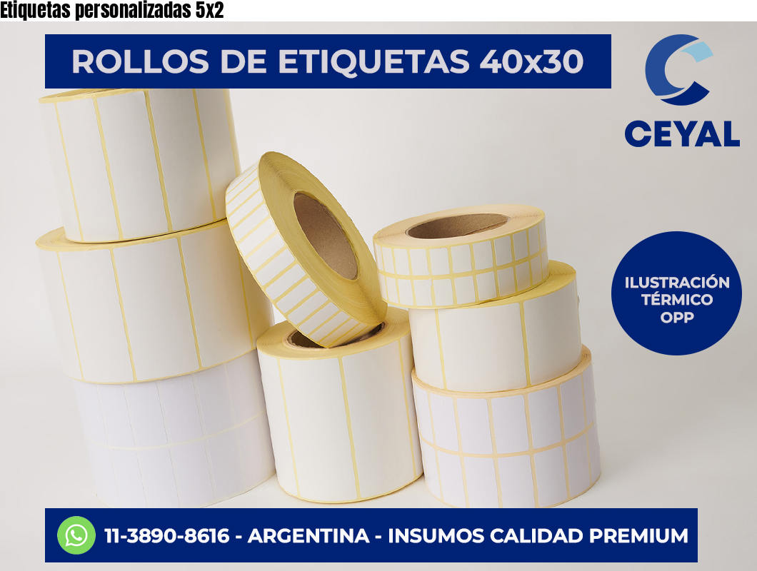 Etiquetas personalizadas 5x2