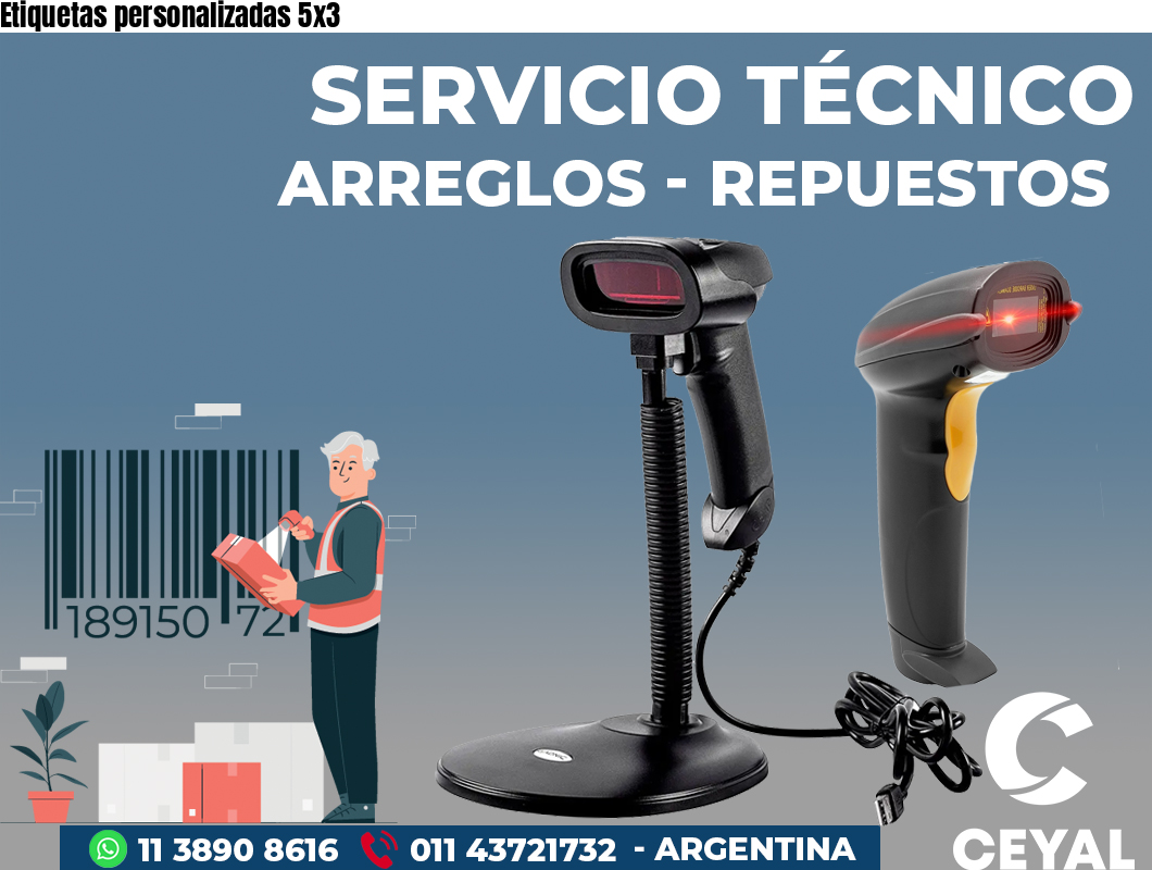 Etiquetas personalizadas 5x3