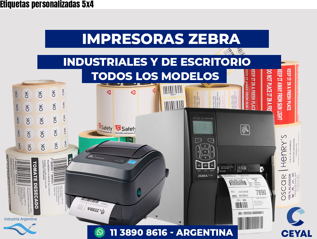 Etiquetas personalizadas 5x4 