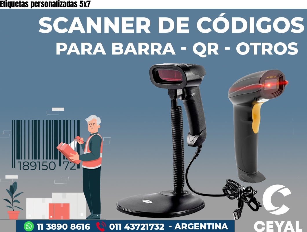 Etiquetas personalizadas 5x7