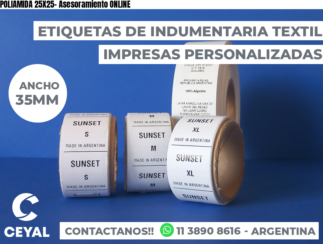POLIAMIDA 25X25- Asesoramiento ONLINE