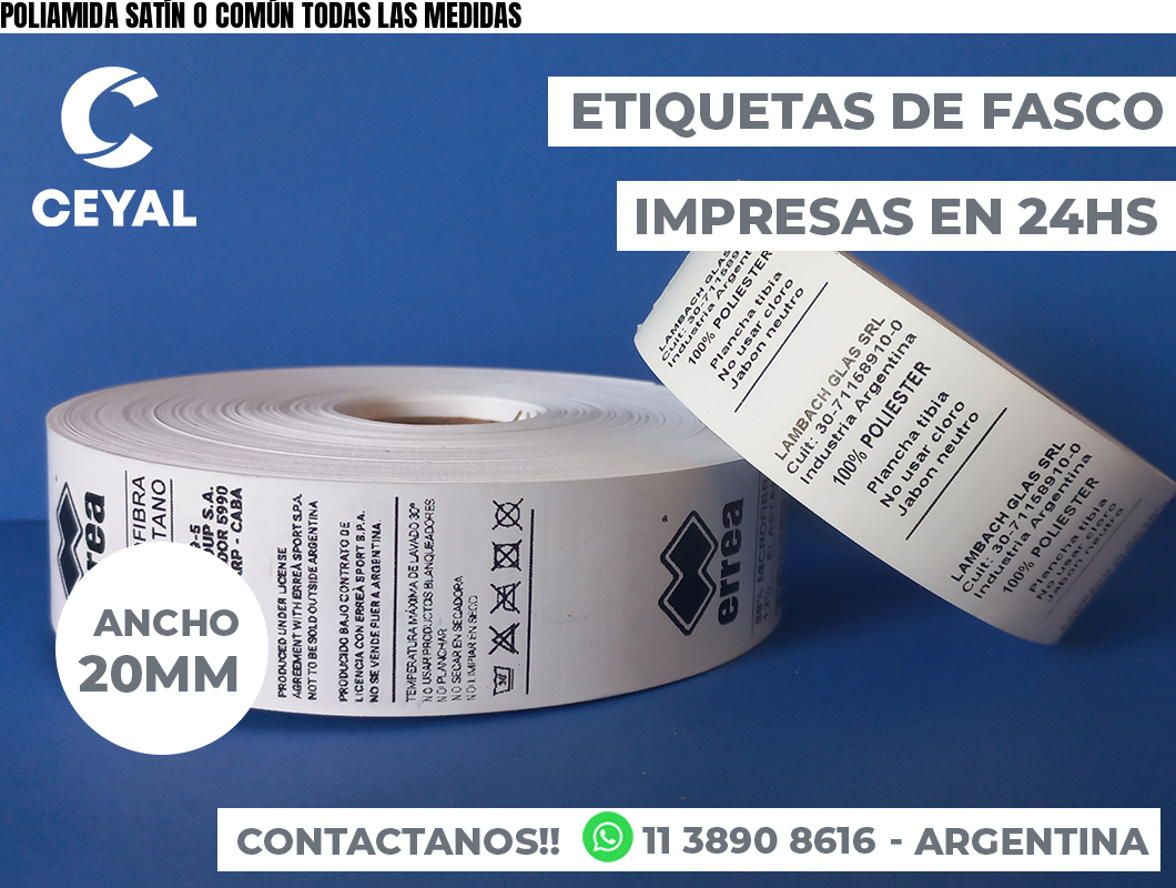 POLIAMIDA SATÍN O COMÚN TODAS LAS MEDIDAS